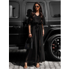 Čierny elegantný dlhý overal LEIRIA