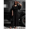 Čierny elegantný dlhý overal LEIRIA
