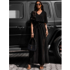 Čierny elegantný dlhý overal LEIRIA