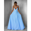 Svetlomodré dlhé elegantné šaty DAMIANO