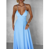 Svetlomodré dlhé elegantné šaty DAMIANO