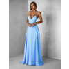 Svetlomodré dlhé elegantné šaty DAMIANO