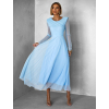 Svetlomodré tylové spoločenské šaty ASHER