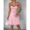 Svetloružové krátke áčkové šaty SHRYKOS