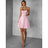 Svetloružové krátke áčkové šaty SHRYKOS