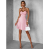 Svetloružové krátke áčkové šaty SHRYKOS