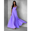 Fialové dlhé splývavé šaty LERDISEL na ramienka