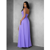 Fialové dlhé splývavé šaty LERDISEL na ramienka