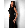 124445 4 cerne elegantni dlouhe plisovane saty olivie