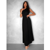 124445 1 cerne elegantni dlouhe plisovane saty olivie