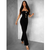 Čierny elegantný overal BREKER s gombíkmi