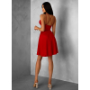 Červené elegantné áčkové letné krátke šaty MADURAI