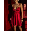 Červené elegantné áčkové letné krátke šaty MADURAI