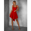 Červené krátke šaty SIDENNE s mašľou