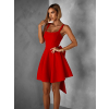 Červené krátke šaty SIDENNE s mašľou