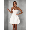 Biele krátke šaty NAMSOSE s áčkovou sukňou