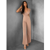 Hnedý elegantný dlhý spoločenský overal ELSASA