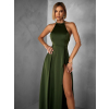 124550 7 khaki dlouhe satenove saty hambur