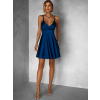 Petrolejové krátke letné šaty XYCEL