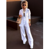 Biely nohavicový mušelínový komplet THEIA s košeľou