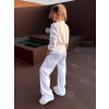 Biely nohavicový mušelínový komplet THEIA s košeľou