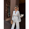 Béžový mušelínový zavazovací cardigan CHANIA (Veľkosť ONESIZE)