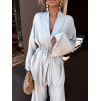 Béžový mušelínový zavazovací cardigan CHANIA (Veľkosť ONESIZE)