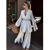 Béžový mušelínový zavazovací cardigan CHANIA (Veľkosť ONESIZE)