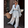 Béžový mušelínový zavazovací cardigan CHANIA (Veľkosť ONESIZE)