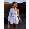 Biele krátke mušelínové šaty BIANKA