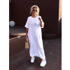 Biele mušelínové dlhé maxi šaty SPEEDY