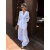 Biele mušelínové extra široké nohavice Jakas