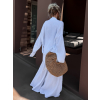 Bílý mušelínový zavazovací cardigan CHANIA (Veľkosť ONESIZE)