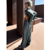 Khaki mušelínová oversize dlouhá košile MEKATHY (Veľkosť ONESIZE)