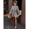 Šedohnedé krátke mušelínové šaty STEFANIE
