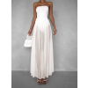 Biela tylová dlhé sukne HARRYOL s kraťaskami