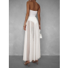 Biela tylová dlhé sukne HARRYOL s kraťaskami