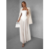 Biela tylová dlhé sukne HARRYOL s kraťaskami