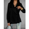 Čierna elegantná zavinovacia blúzka HALENA