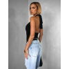 Čierny sexy top GELBER s výstrihom