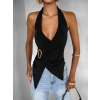 Čierny sexy top GELBER s výstrihom