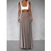 Hnedá áčková letná maxi sukňa BOLOWA