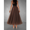 Hnedá dlhá tylová sukňa LETTEW