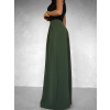 Khaki široké wide leg kalhoty VATIKA (Veľkosť ONESIZE)