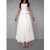 Krémová tylová dlhá sukňa LETTEW