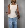 Krémový vypasovaný top SAPHIRE