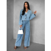Modrý džínový denim komplet MEYERA (Veľkosť ONESIZE)