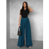 Petrolejové široké wide leg nohavice VATIKA