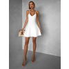 Biele letné áčkové šaty PERTHY na ramienka