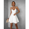 Biele letné áčkové šaty PERTHY na ramienka